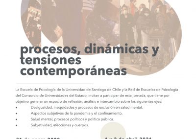 Escuela de Psicología organiza II Jornada de Salud Mental CUECH